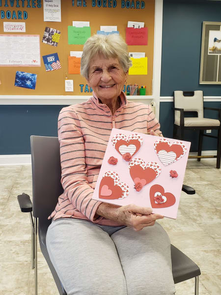 Arbour Square (PA) residents made some gorgeous heart-shaped crafts!