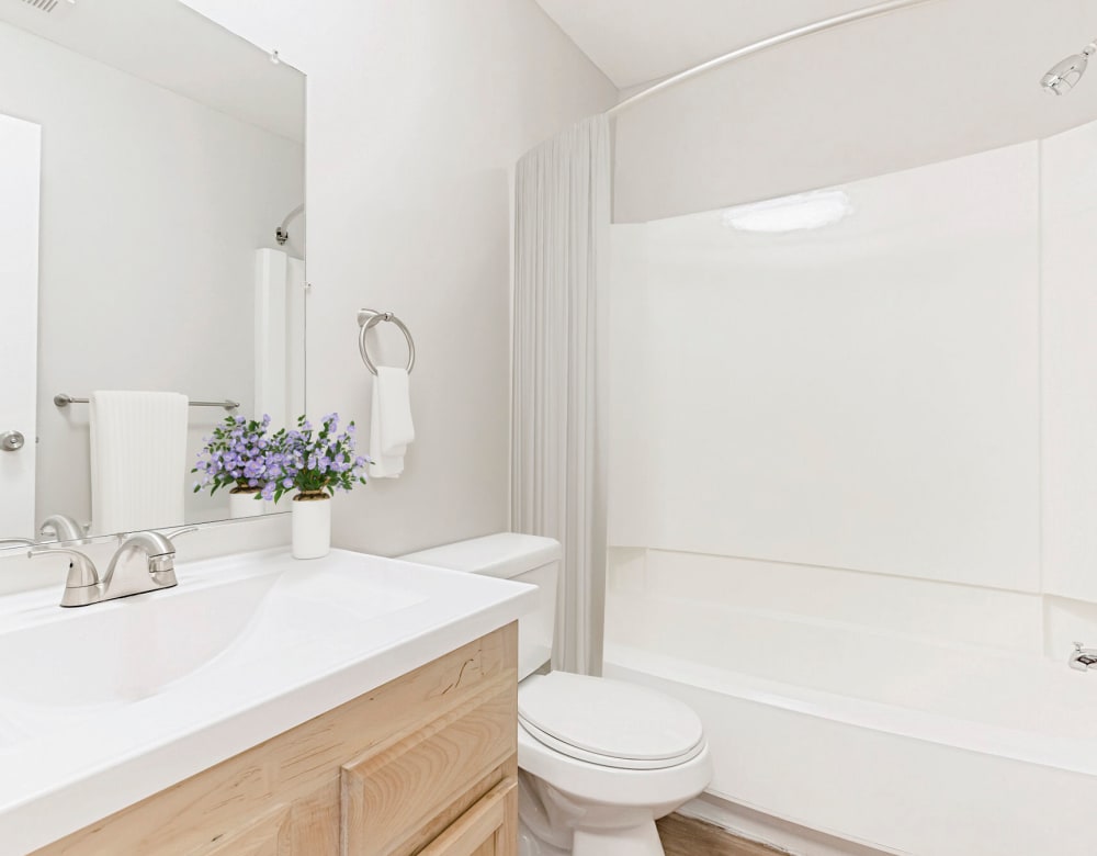 Bathroom at Ramblewood Village Apartments in Mount Laurel, New Jersey