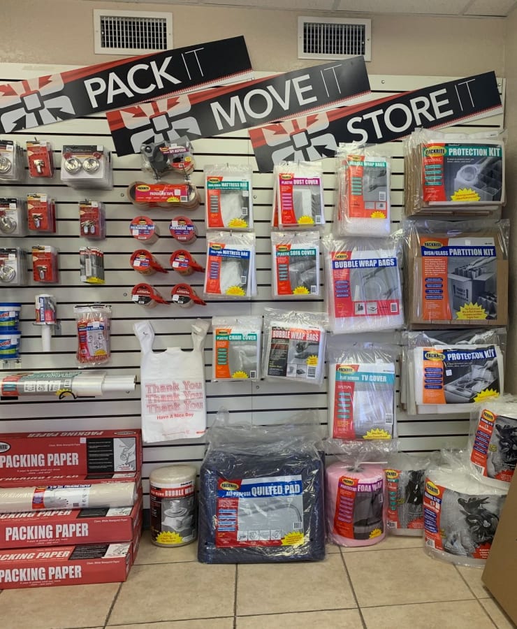 Packing supplies sold at StorQuest Self Storage in Clearwater, Florida