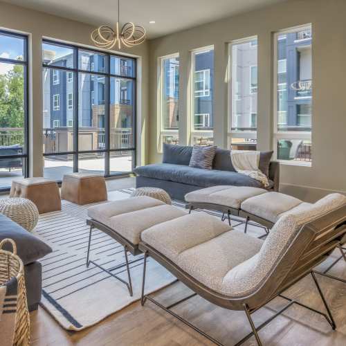 Charming clubhouse with modern finishes at The Griff in Charlotte, North Carolina