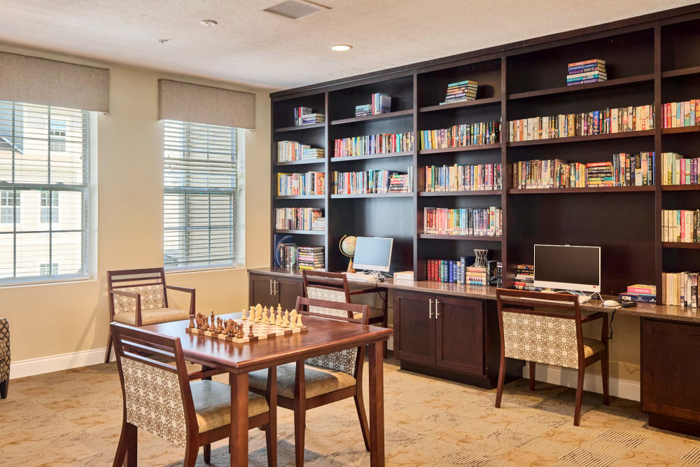 Library at Legacy Living Green Township in Cincinnati, Ohio