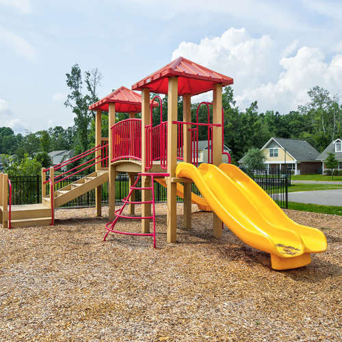 Children's playground with slides at Oak Hollow in Summerville, South Carolina