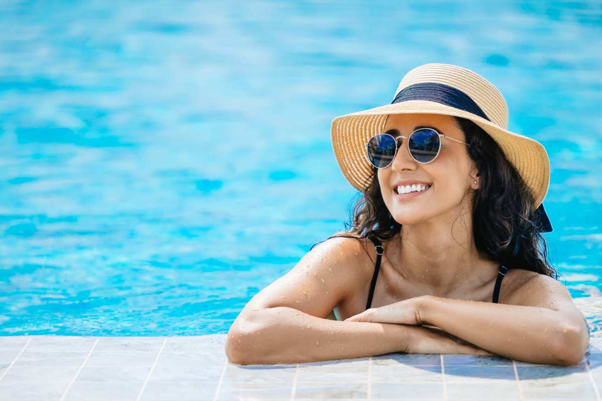 Woman in the pool at Raintree in Shreveport, Louisiana