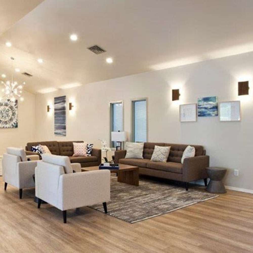 Living room at Richland Court in Richland, Washington