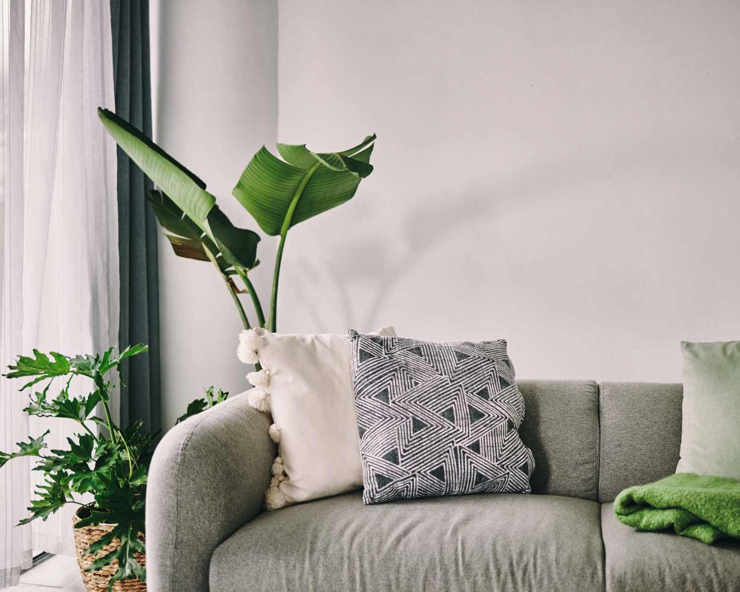 Living room in the new apartment at Flats at Stone Hogan in Atlanta, Georgia
