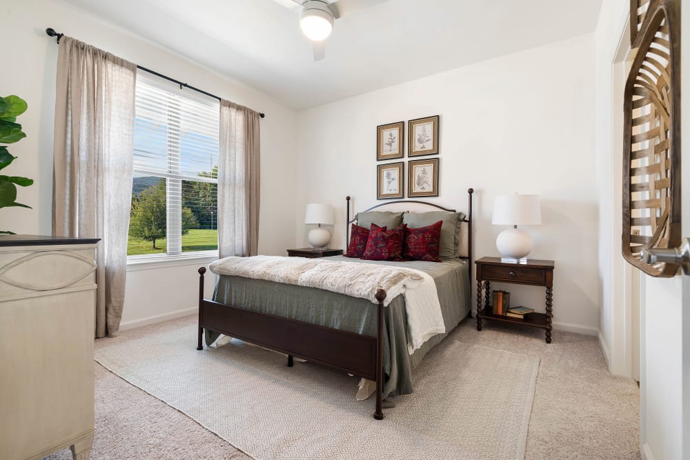 Spacious bedroom at The Holston | Apartments in Weaverville, NC