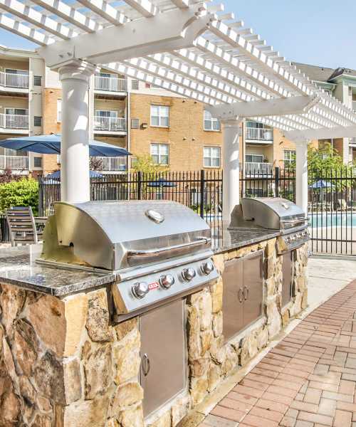 Cool bbq area at Canterbury Green in Fort Wayne, Indiana