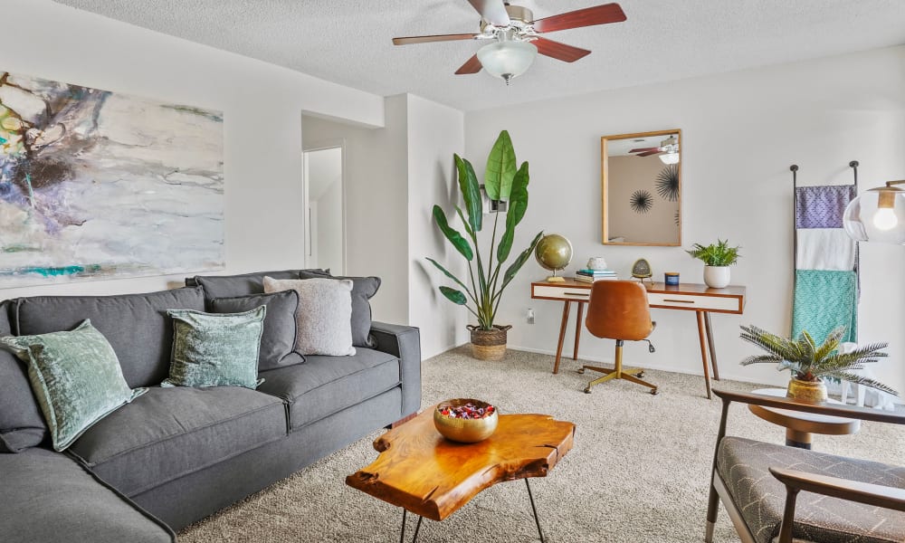 Living room at Mountain Village in El Paso, Texas