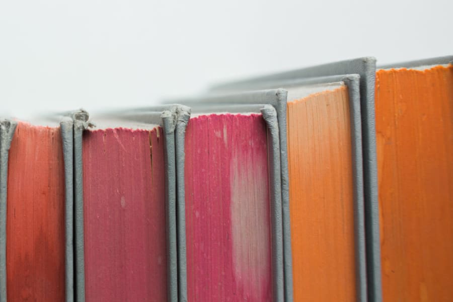 Books on a shelf at Sofi at Murrayhill in Beaverton, Oregon