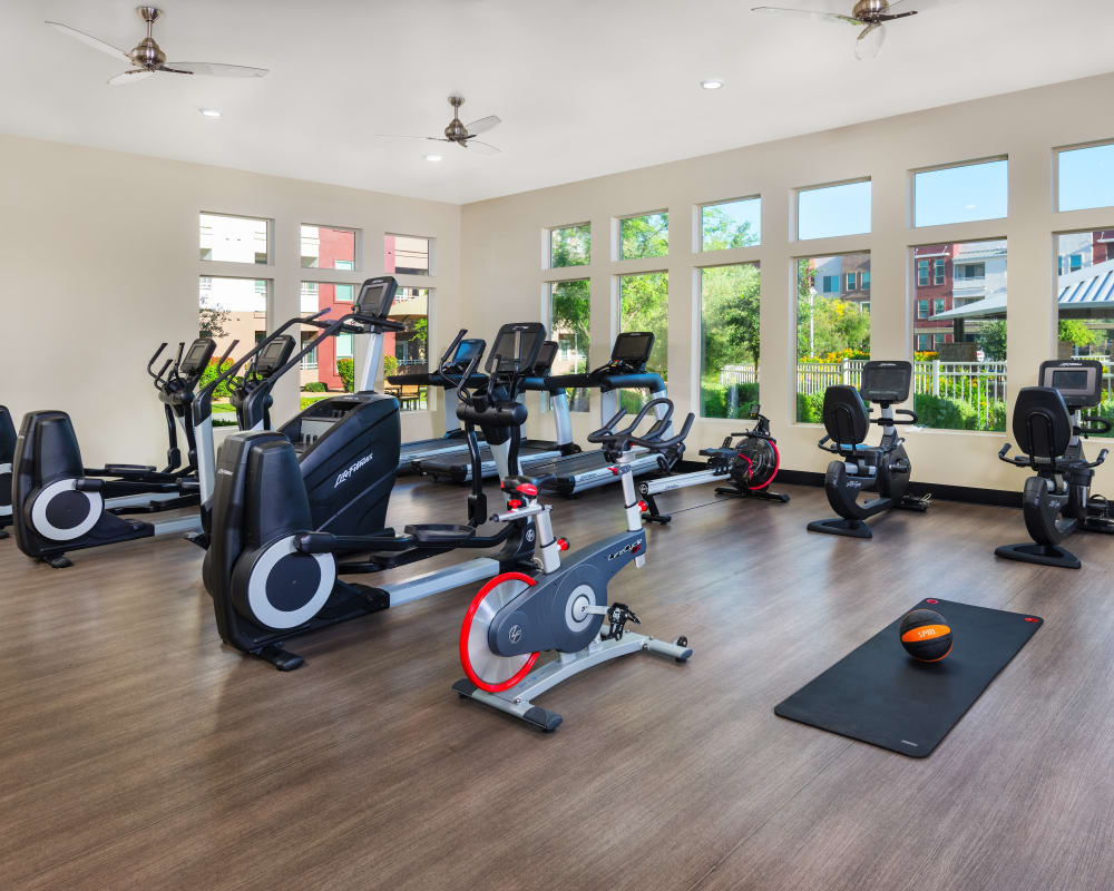 Fitness center and spin room at Southern Avenue Villas in Mesa, Arizona