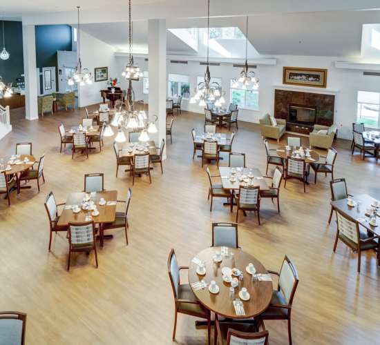 Dining area at Truewood by Merrill, Roseville in Roseville, California