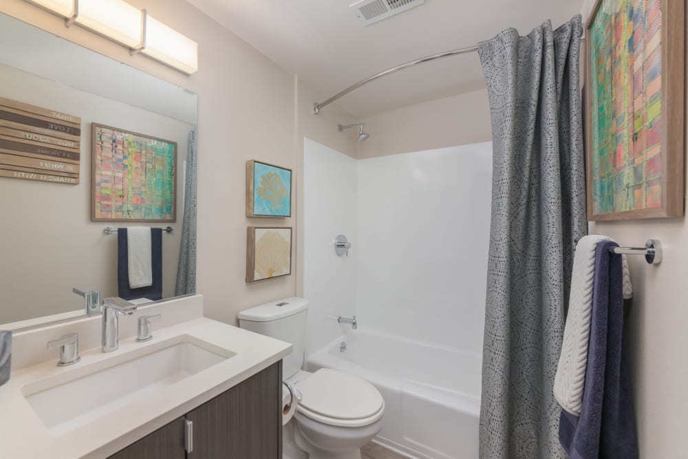 Our apartments in Palo Alto, California showcase a luxury bathroom
