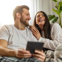Happy couple at WaterWalk Raleigh - RTP in Morrisville, North Carolina