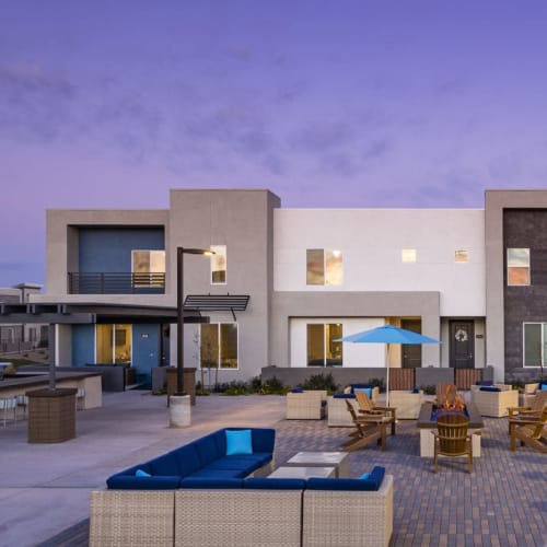 Relaxing outdoor lounge with lots of seating for residents to relax in at BB Living in Scottsdale, Arizona