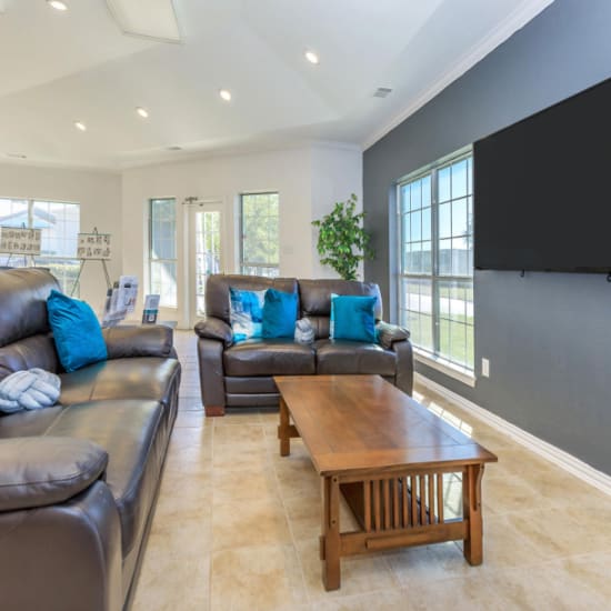 Premium-looking clubhouse with modern features at Rayside Residences in Garland, Texas