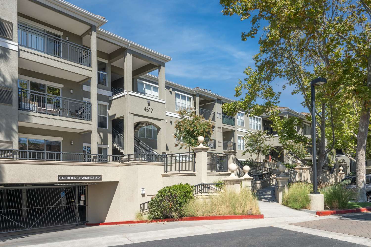 Apartment exterior at The Carlyle in Santa Clara, California