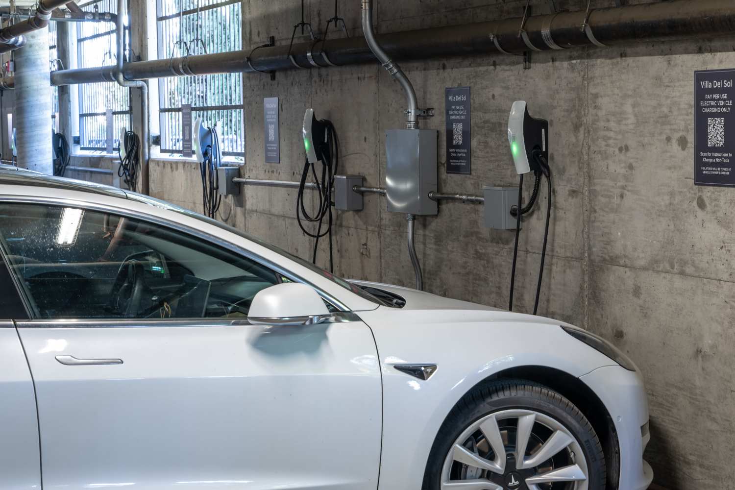 EV charging stations at Villa Del Sol in Sunnyvale, California