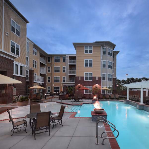 Resort-style pool at Attain at Towne Place, Chesapeake, Virginia