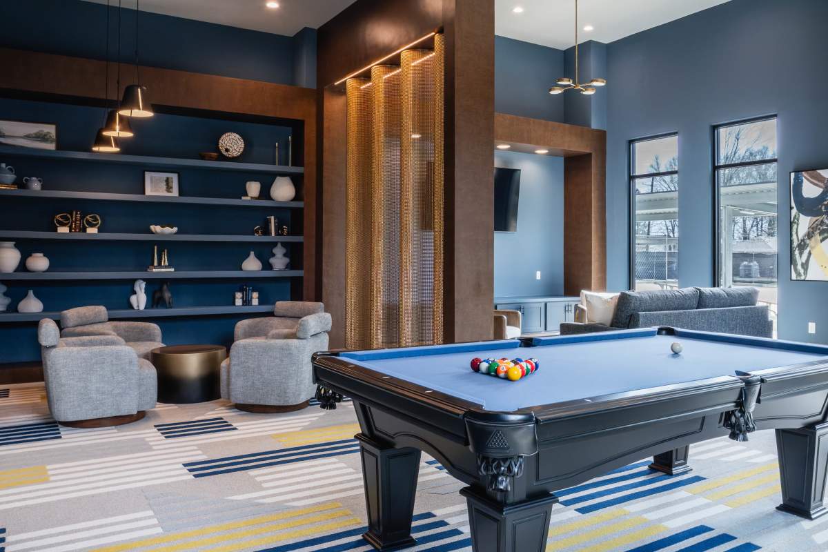 Pool table inside the clubhouse at The Waters at Freeport in Freeport,Florida