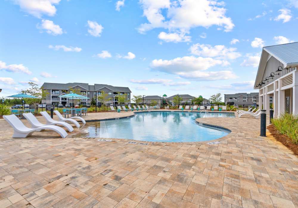 Swimming pool at North Bay Landing in Panama City, Florida
