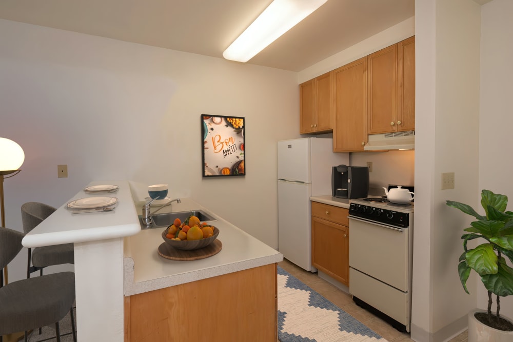 Kitchen at Campus Commons Senior Living in Sacramento, California