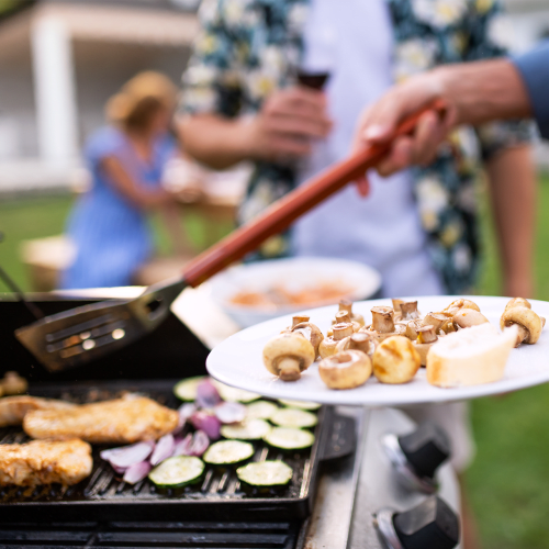 Residents grilling at Eucalyptus Ridge in Lakeside, California