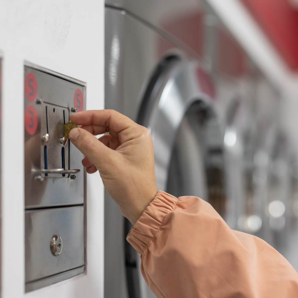 Laundry room at 570 Washington in New York, New York