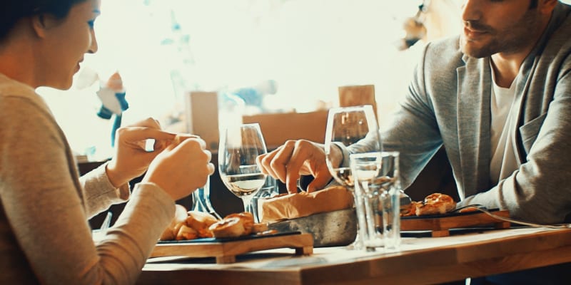 residents eating near Port Lyautey in Virginia Beach, Virginia