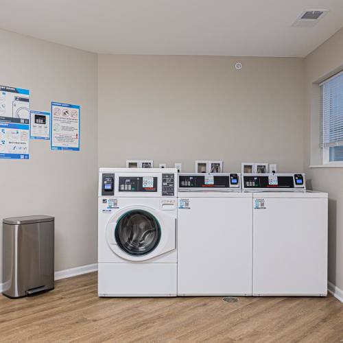On-site laundry area at The Enclave on Main in Whitehall, Ohio
