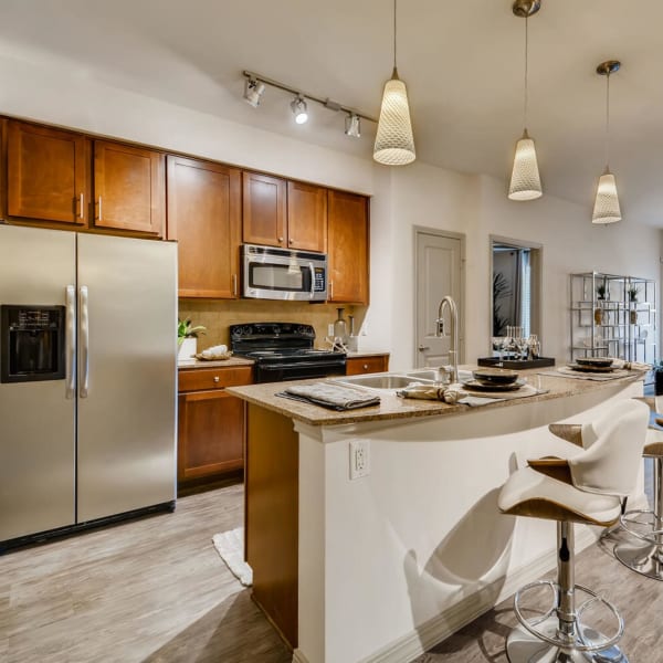 Gourmet kitchen of a home at Overland Park in Pickerington, Ohio