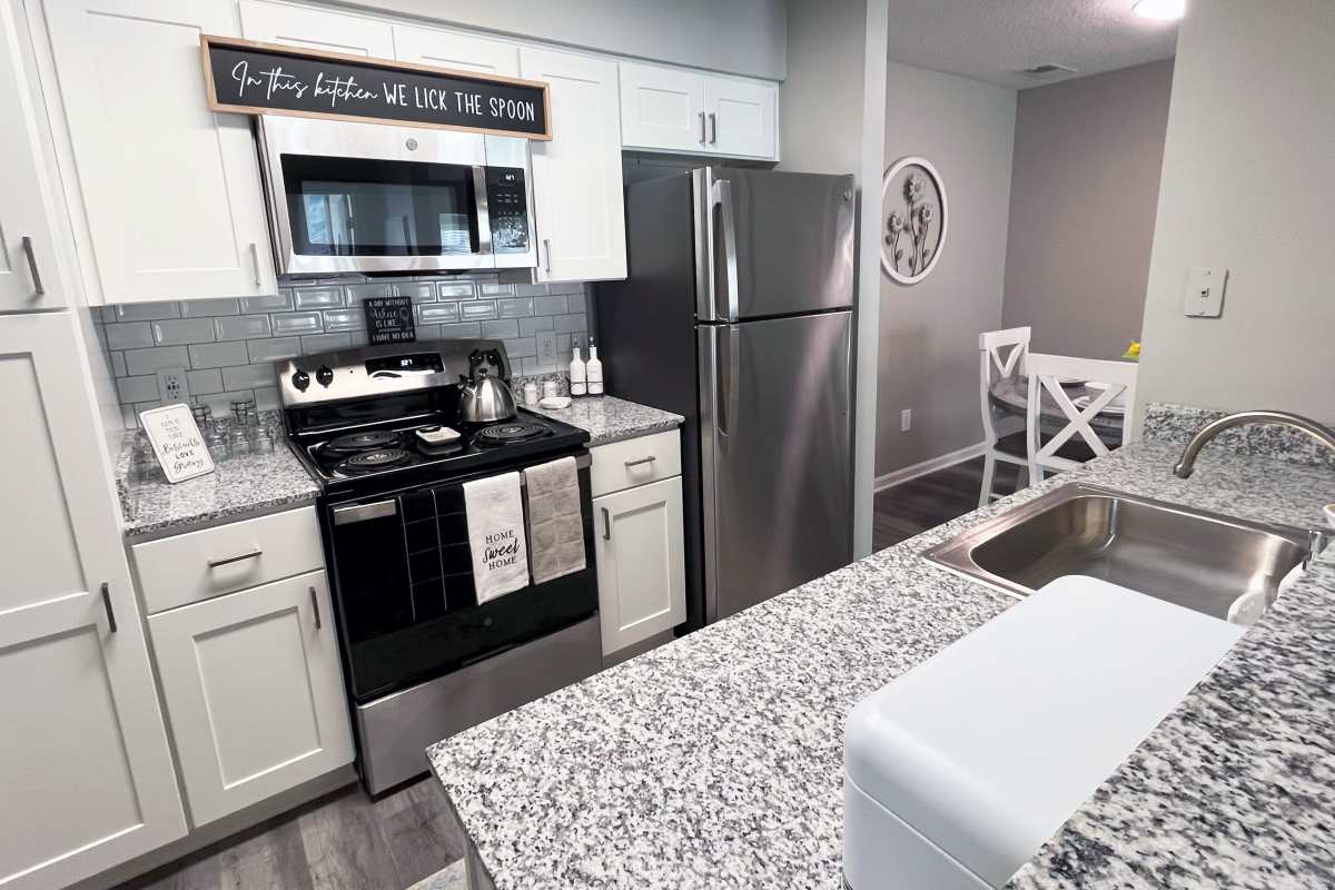 Model kitchen at Trinity Lakes in Cordova, Tennessee