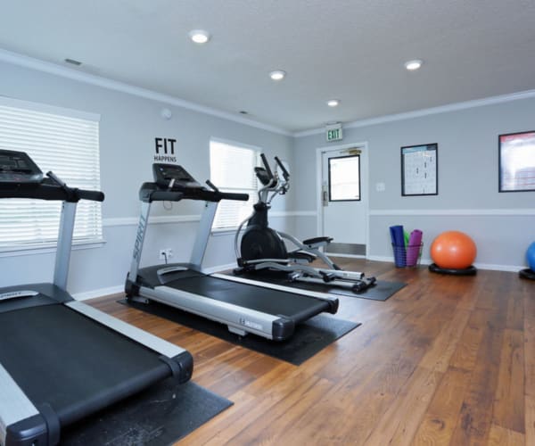 Fitness center at Madison Pines Apartment Homes in Madison, Alabama
