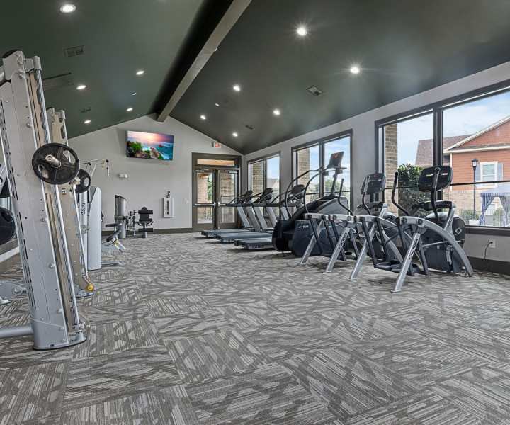 Fitness center at Ashwood in Pflugerville, Texas