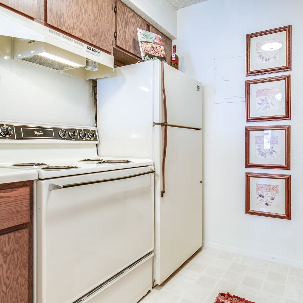 Kitchen at Springhill Apartments in Overland Park, Kansas