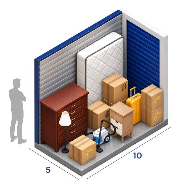 5x10 unit diagram for Chino Hills Self Storage in Chino Hills, CA
