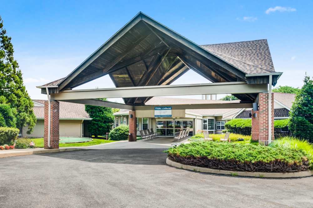 The driveway and entrance to Truewood by Merrill, Glen Riddle in Glen Riddle, Pennsylvania