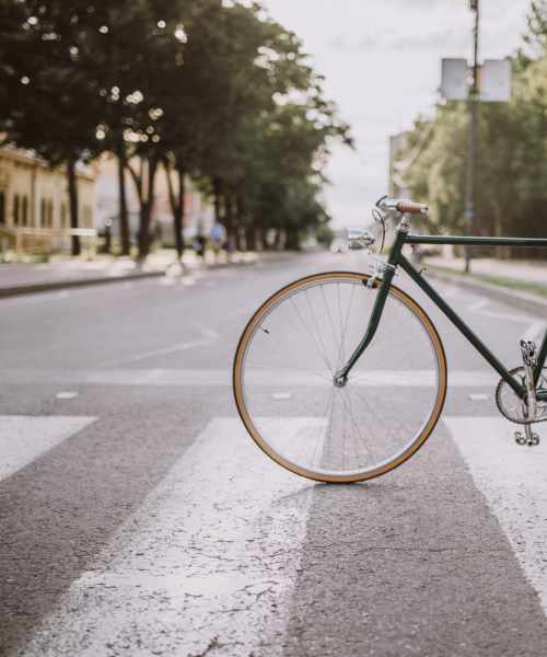 Bike near Mary Harvin House in Baltimore, Maryland