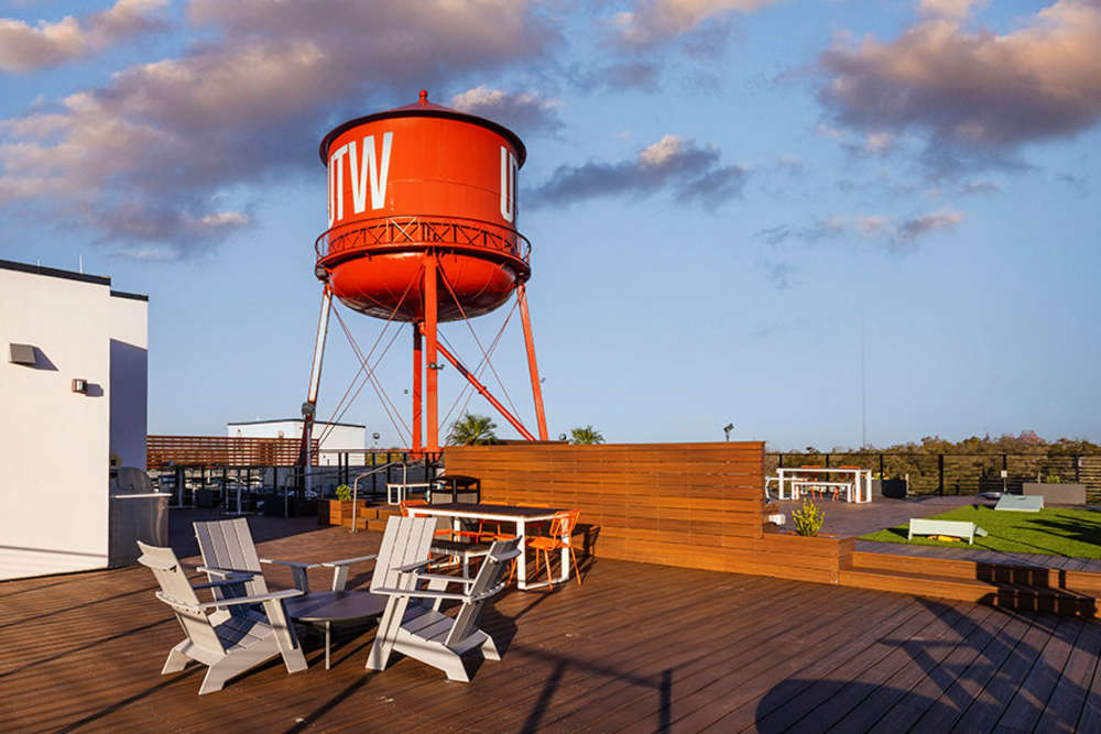 Rooftop terrace at Union Terminal Warehouse in Jacksonville, Florida