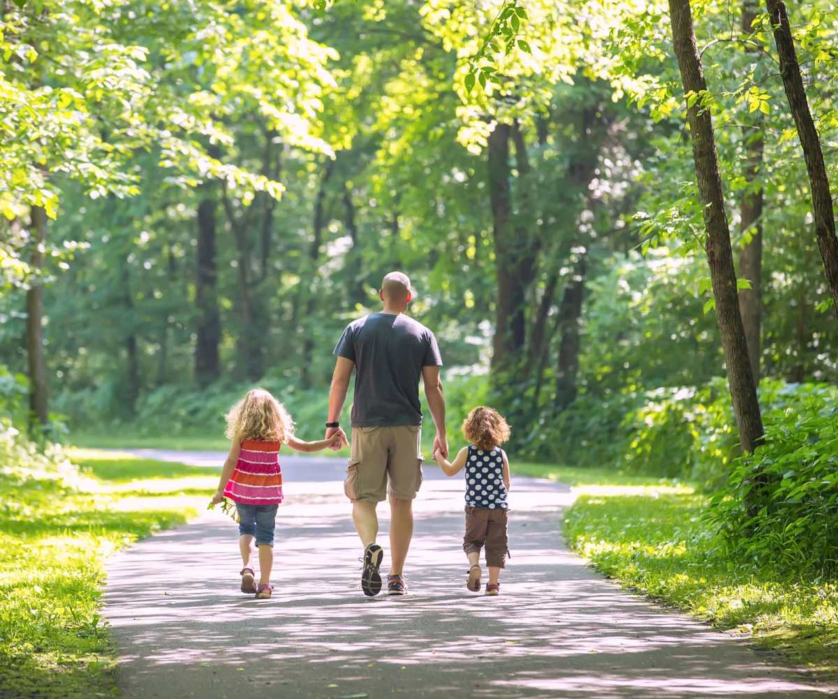 Resident with kids at park nearEcho Trail in Bowling Green, Kentucky