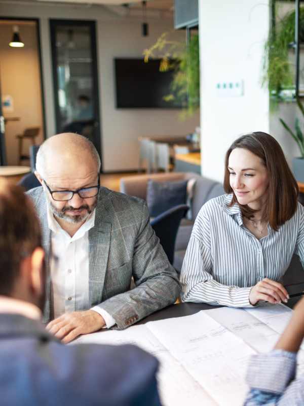 Team members chatting at Peters Residential in Culver City, California