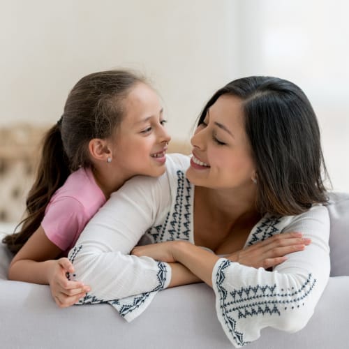 A happy mother and her daughter at Prospect View in Santee, California