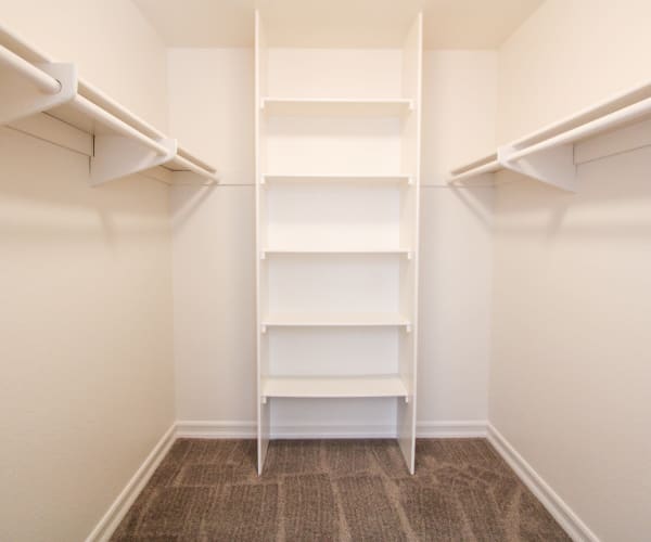 A spacious closet in a home at Vista Ridge in Vista, California