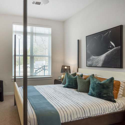 Master bedroom at The Oliver in Charlotte, North Carolina