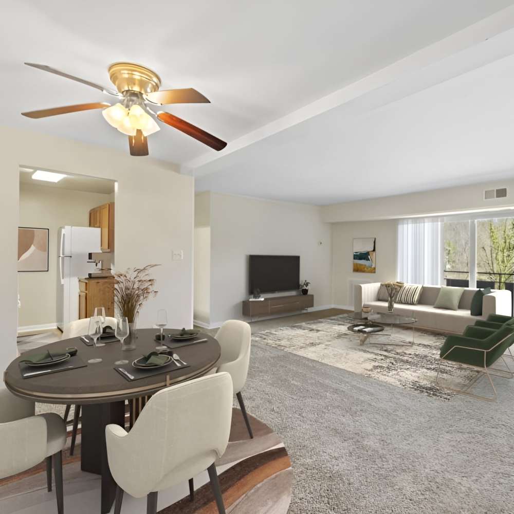 Living room at Fox Club in Capitol Heights, Maryland