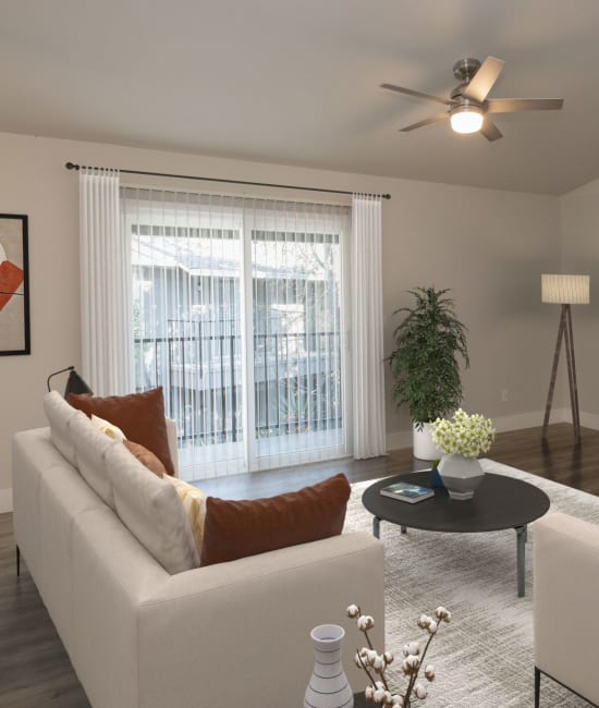 Living room area at Meritage Apartments in Lodi, California