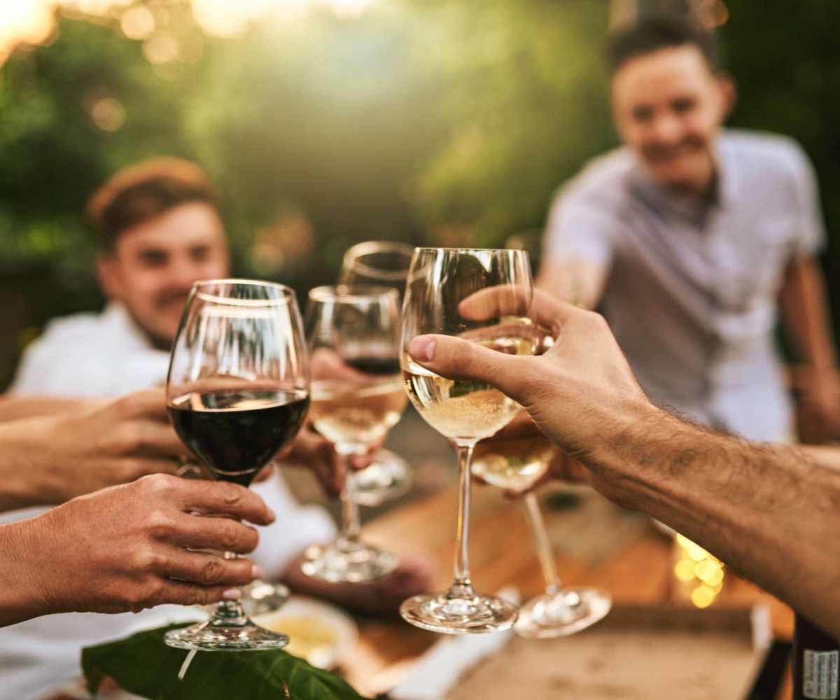 Residents toasting their glasses near Ramblewood in Valdosta, Georgia