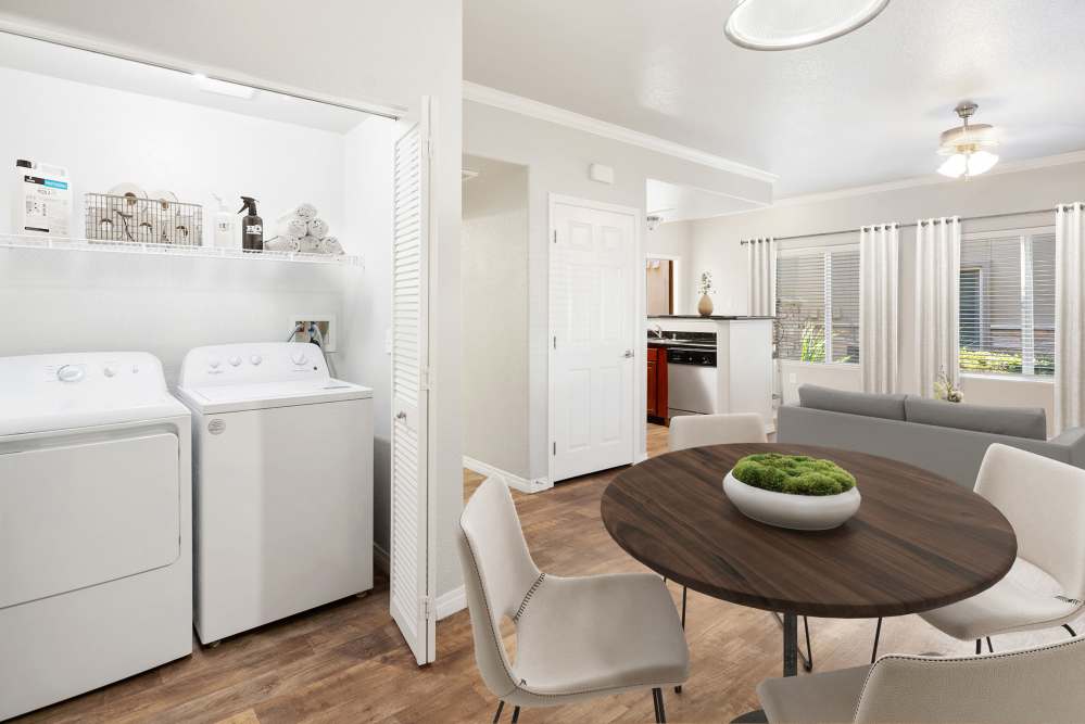 Laundry area at Wolf Ranch Condominium Rentals in Sacramento, California