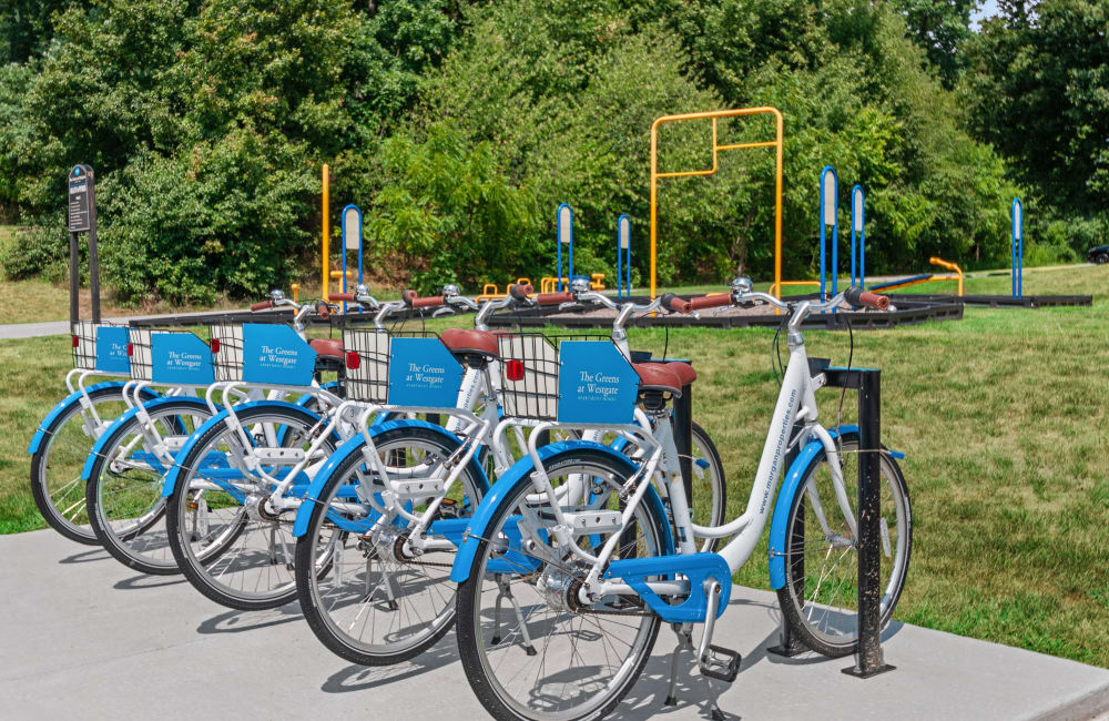 Bike share at The Greens at Westgate Apartment Homes in York, Pennsylvania