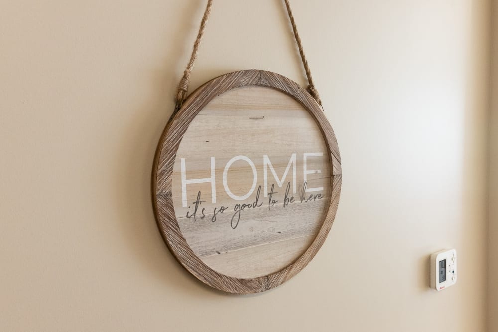 Home decor in apartment at Harmony at State College in State College, Pennsylvania
