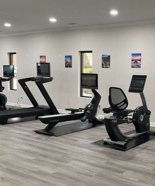 Fitness center at Summers Run Apartments in Asheboro, North Carolina